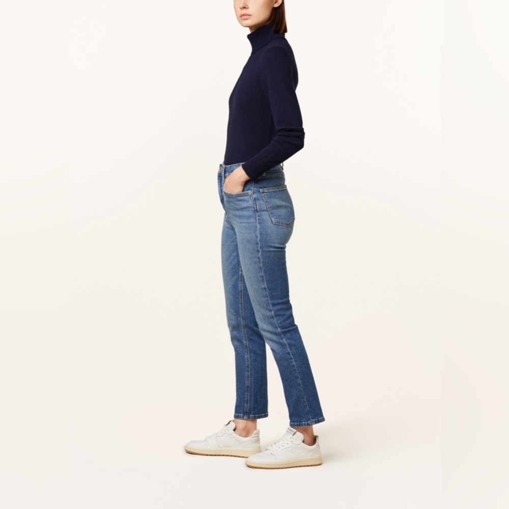 Lauren Ralph Lauren Blue Wash Stretch Cropped Classic Skinny Jeans Size 12P